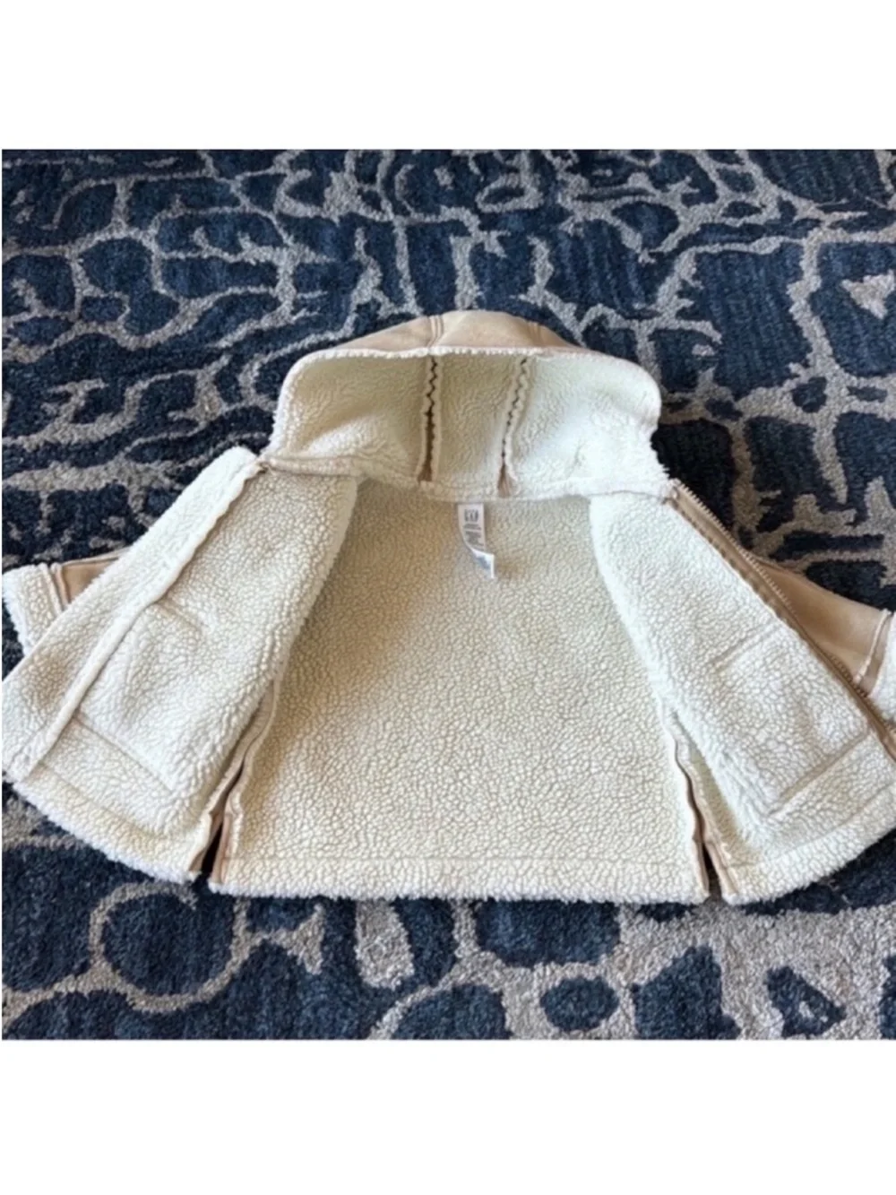 Gap Baby/Kids/Boys/Girls Faux Suede Shearling Zip Hooded Jacket/Coat Sz 6-12M